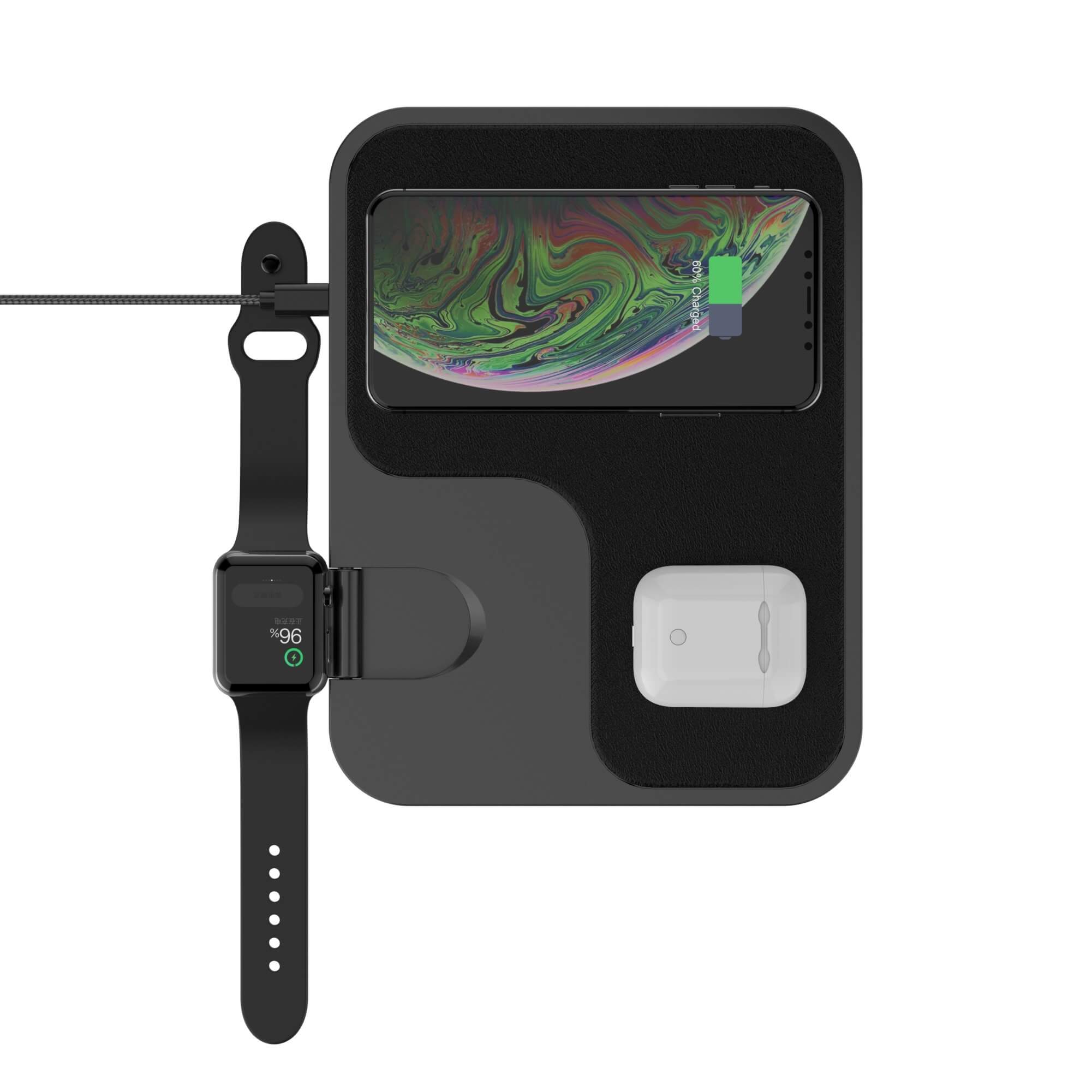 Station de Charge Sans Fil 3-en-1 - Apple Watch, iPhone, AirPods